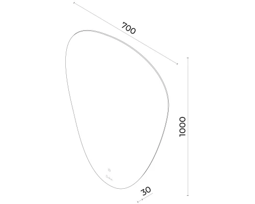 Зеркало 70x100 см Sintesi Wally SIN-SPEC-WALLY-VERTIC-70