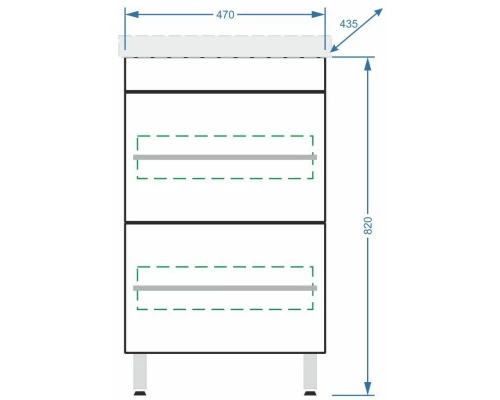 Тумба белый глянец 47 см Stella Polar Ванесса SP-00000217