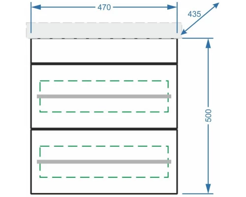 Тумба белый глянец 47 см Stella Polar Ванесса SP-00000236