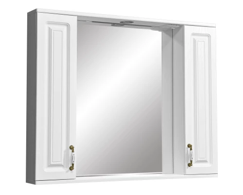 Зеркальный шкаф 100x80 см белая ольха Stella Polar Кармела SP-00000187