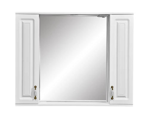 Зеркальный шкаф 100x80 см белая ольха Stella Polar Кармела SP-00000187