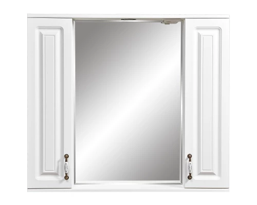 Зеркальный шкаф 90x80 см белая ольха Stella Polar Кармела SP-00000186