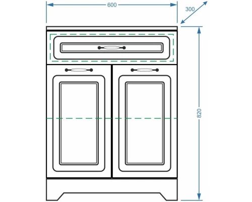 Тумба белая ольха Stella Polar Кармела SP-00000190