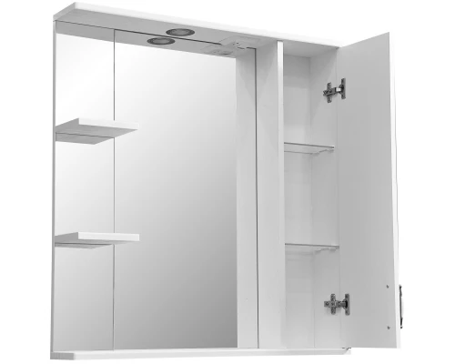 Зеркальный шкаф 75x80 см белая ольха Stella Polar Кармела SP-00000185