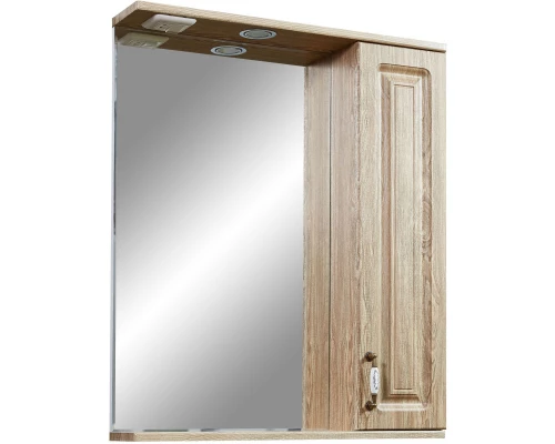 Зеркальный шкаф 65x80 см карпатская ель Stella Polar Кармела SP-00000181