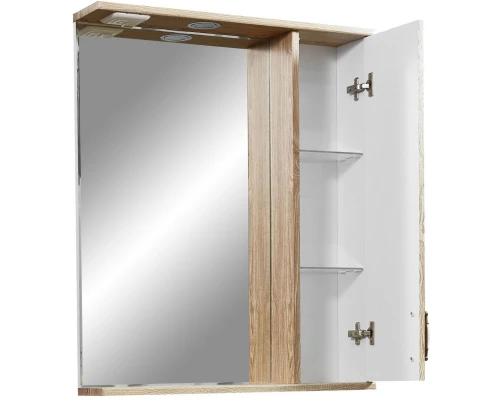 Зеркальный шкаф 65x80 см карпатская ель Stella Polar Кармела SP-00000181