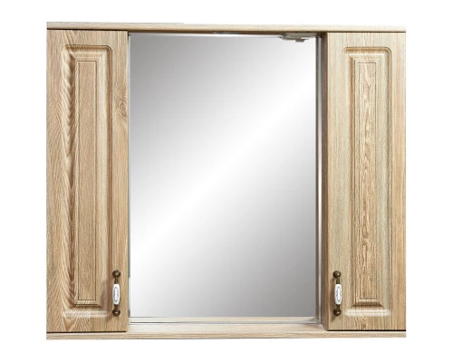 Зеркальный шкаф 90x80 см карпатская ель Stella Polar Кармела SP-00000183