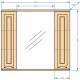 Зеркальный шкаф 90x80 см карпатская ель Stella Polar Кармела SP-00000183