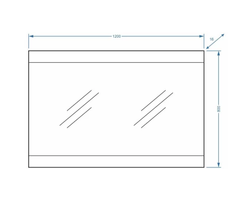 Зеркало 120x80 см белый глянец/белый матовый Stella Polar Мадлен SP-00000407