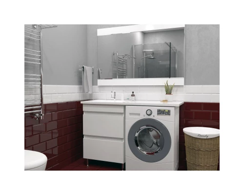 Зеркало 120x80 см белый глянец/белый матовый Stella Polar Мадлен SP-00000407