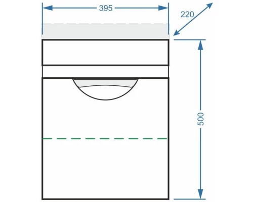 Тумба белый глянец/белый матовый 39,5 см Stella Polar Норина SP-00000234