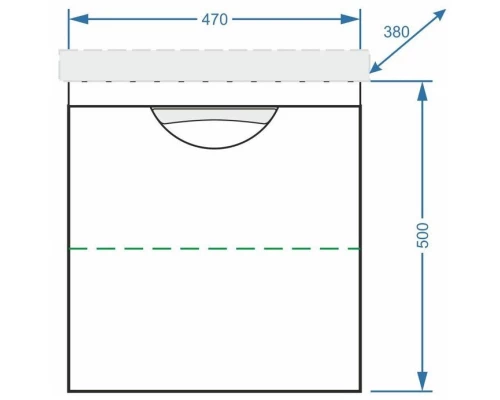 Тумба белый глянец/белый матовый 47 см Stella Polar Норина SP-00000233