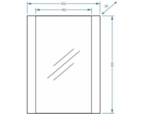 Зеркало 60x80 см белый глянец/белый матовый Stella Polar Фаворит SP-00000165