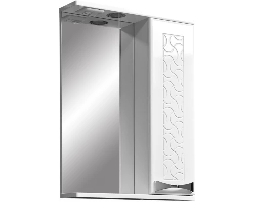 Зеркальный шкаф 50x70 см белый глянец/белый матовый Stella Polar Ванда SP-00000198