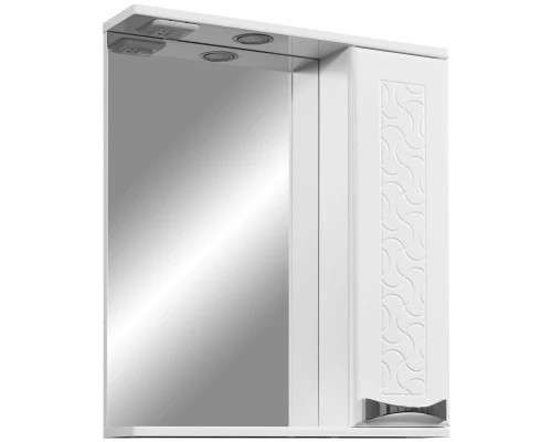 Зеркальный шкаф 60x70 см белый глянец/белый матовый Stella Polar Ванда SP-00000199