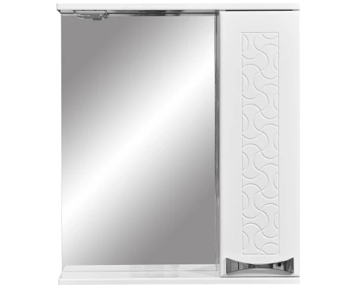 Зеркальный шкаф 60x70 см белый глянец/белый матовый Stella Polar Ванда SP-00000199