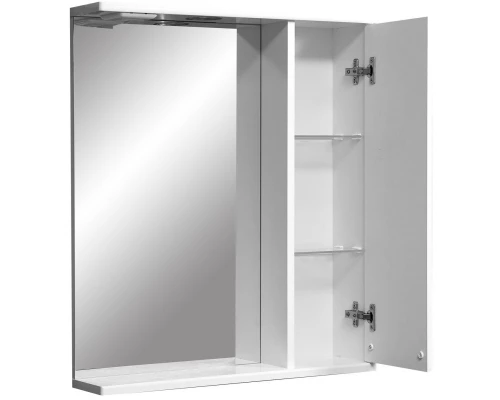 Зеркальный шкаф 60x70 см белый глянец/белый матовый Stella Polar Ванда SP-00000199