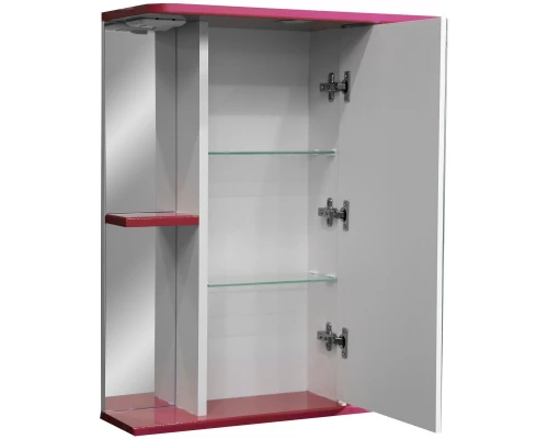 Зеркальный шкаф 55x70 см красный глянец Stella Polar Колор-1 SP-00000196