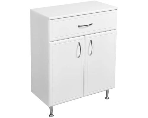 Тумба белый глянец/белый матовый 60 см с бельевой корзиной Stella Polar Концепт SP-00000155