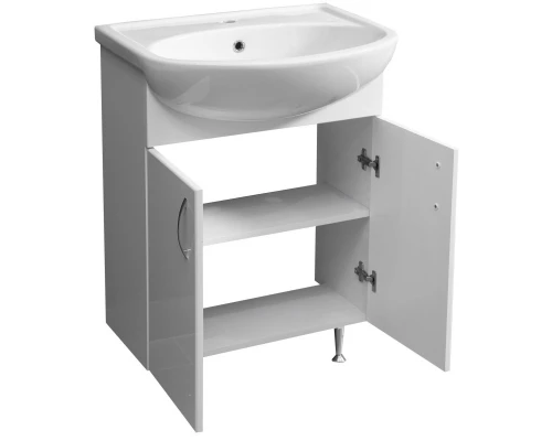 Тумба белый глянец/белый матовый 58,9 см Stella Polar Концепт SP-00000395