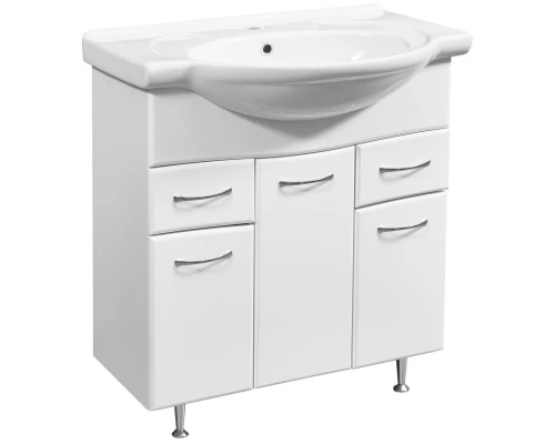 Тумба белый глянец/белый матовый 77 см Stella Polar Концепт SP-00000128