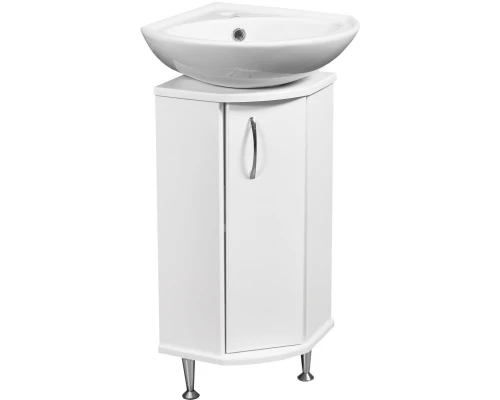 Тумба угловая белый глянец/белый матовый 30x30 см Stella Polar Концепт SP-00000156