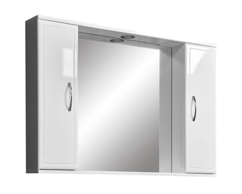 Зеркальный шкаф 100x70 см белый глянец/белый матовый Stella Polar Концепт SP-00000135
