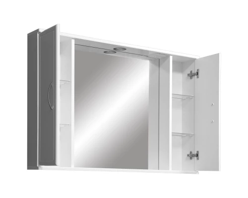 Зеркальный шкаф 100x70 см белый глянец/белый матовый Stella Polar Концепт SP-00000135