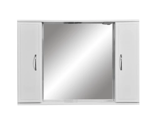 Зеркальный шкаф 100x70 см белый глянец/белый матовый Stella Polar Концепт SP-00000135