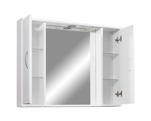 Зеркальный шкаф 80x70 см белый глянец/белый матовый Stella Polar Концепт SP-00000059