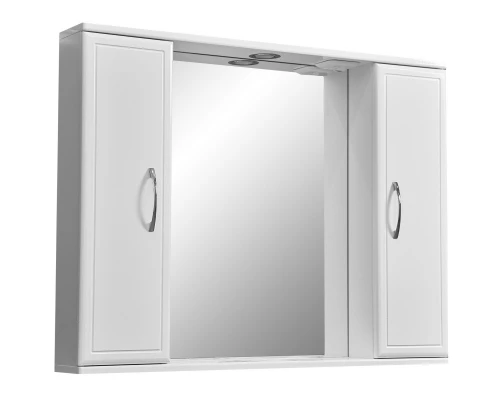Зеркальный шкаф 90x70 см белый глянец/белый матовый Stella Polar Концепт SP-00000131