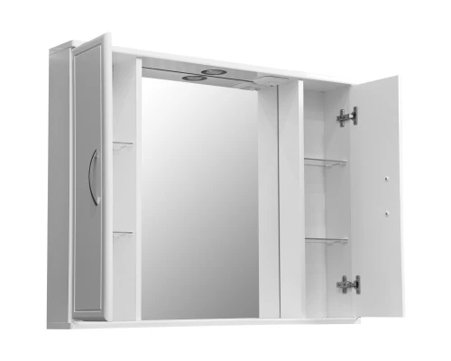 Зеркальный шкаф 90x70 см белый глянец/белый матовый Stella Polar Концепт SP-00000131