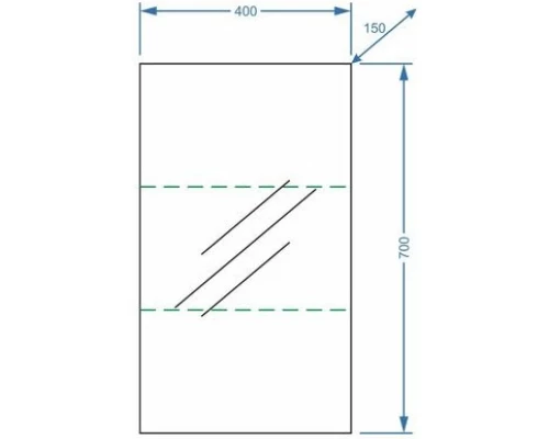 Зеркальный шкаф 40x70 см белый матовый Stella Polar Альда SP-00000221
