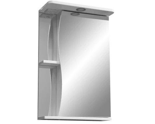 Зеркальный шкаф 50x70 см белый глянец/белый матовый R Stella Polar Верея SP-00000032