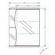 Зеркальный шкаф 55x70 см белый глянец/белый матовый R Stella Polar Верея SP-00000041