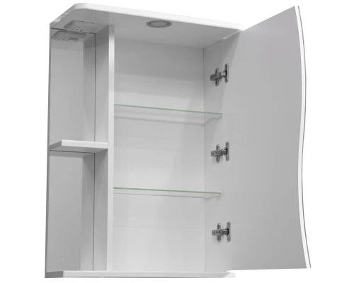 Зеркальный шкаф 55x70 см белый глянец/белый матовый R Stella Polar Верея SP-00000041