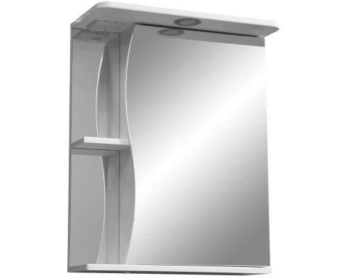 Зеркальный шкаф 60x70 см белый глянец/белый матовый R Stella Polar Верея SP-00000048