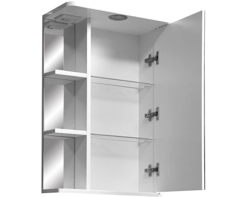 Зеркальный шкаф 45x70 см белый глянец/белый матовый R Stella Polar Нелея SP-00000223