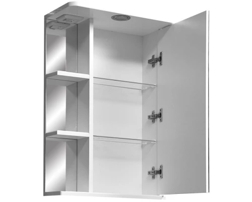 Зеркальный шкаф 50x70 см белый глянец/белый матовый R Stella Polar Нелея SP-00000035