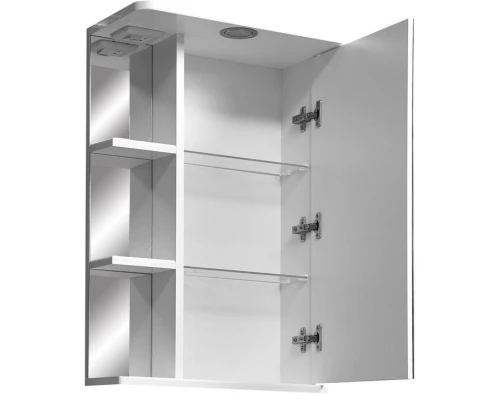 Зеркальный шкаф 55x70 см белый глянец/белый матовый R Stella Polar Нелея SP-00000043