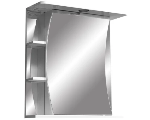 Зеркальный шкаф 65x70 см белый глянец/белый матовый Stella Polar Пелаго SP-00000055