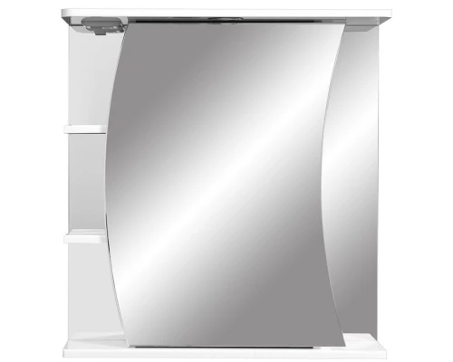 Зеркальный шкаф 65x70 см белый глянец/белый матовый Stella Polar Пелаго SP-00000055