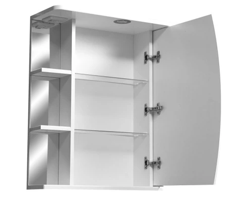 Зеркальный шкаф 65x70 см белый глянец/белый матовый Stella Polar Пелаго SP-00000055