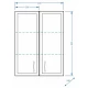 Шкаф двустворчатый подвесной 60x80 см белый глянец/белый матовый Stella Polar Концепт SP-00000140