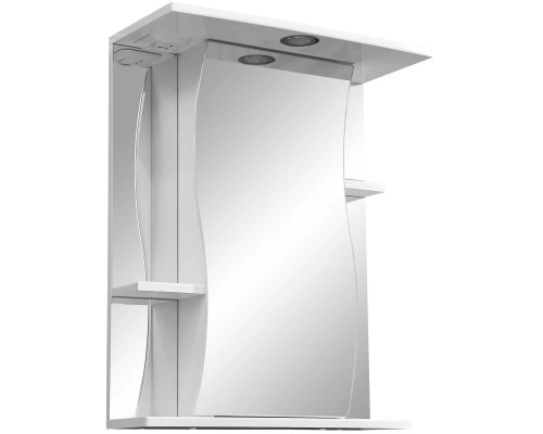 Зеркальный шкаф 55x70 см белый глянец/белый матовый R Stella Polar Лолита SP-00000042