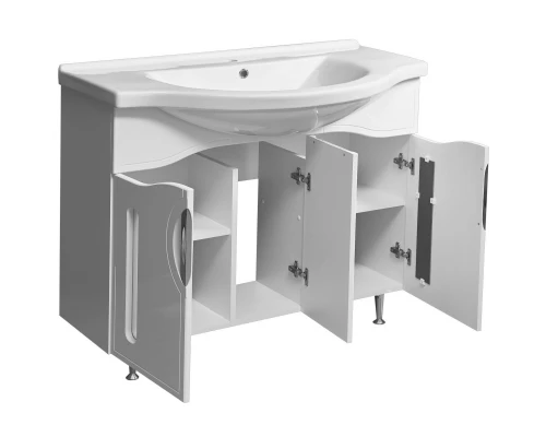 Тумба белый глянец/белый матовый 95 см Stella Polar Сильва SP-00000204