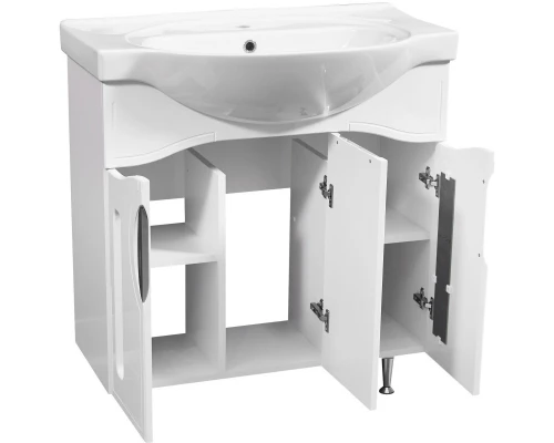 Тумба белый глянец/белый матовый 77 см Stella Polar Сильва SP-00000202