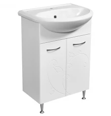 Тумба белый глянец/белый матовый 50,4 см Stella Polar Фантазия SP-00000227