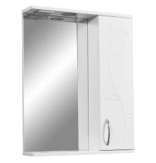 Зеркальный шкаф 55x70 см белый глянец/белый матовый Stella Polar Фантазия SP-00000224