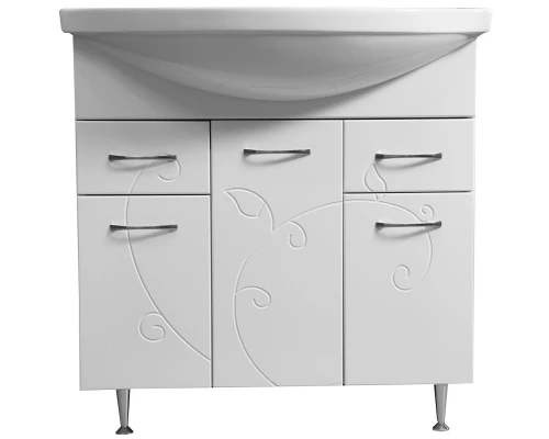 Тумба белый глянец/белый матовый 77 см Stella Polar Фантазия SP-00000229